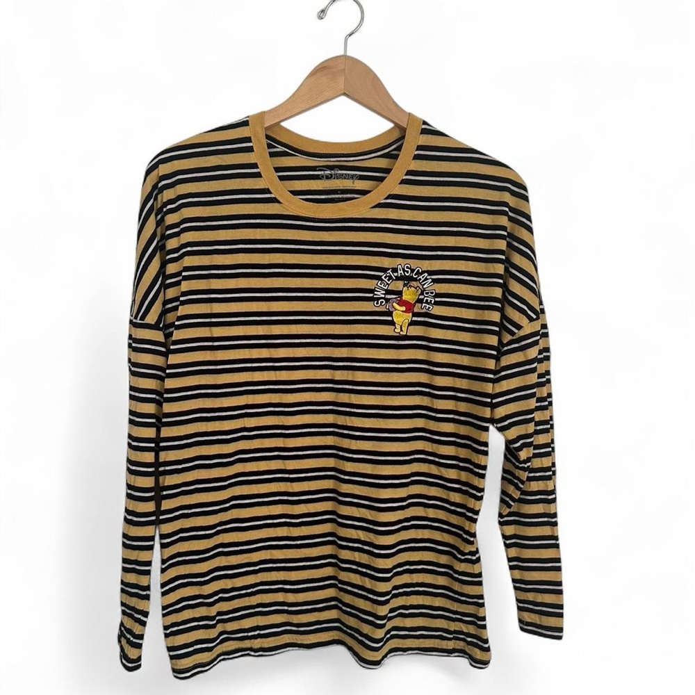 Disney Black and Yellow Striped Shirt Winnie the Pooh “Sweet As Can Bee” 🐝